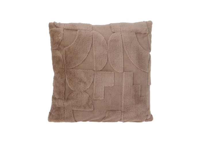 Μαξιλάρι διακοσμητικό ανάγλυφη υφή καφέ 45x45εκ. Μαξιλάρι διακοσμητικό ανάγλυφη υφή καφέ 45x45εκ.