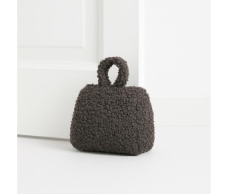 Στοπ πόρτας καφέ 17x7x16εκ.