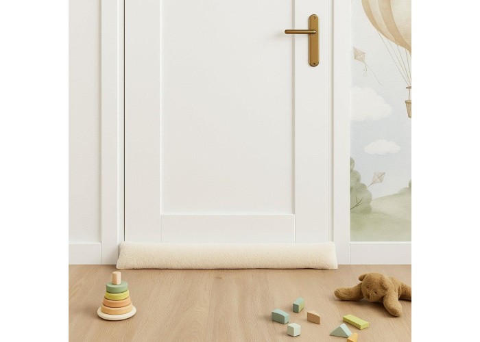 Στοπ αέρα γούνινη υφή εκρού 90x12εκ. Στοπ αέρα γούνινη υφή εκρού 90x12εκ.