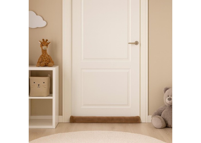 Στοπ αέρα γούνινη υφή καφέ 90x12εκ. Στοπ αέρα γούνινη υφή καφέ 90x12εκ.