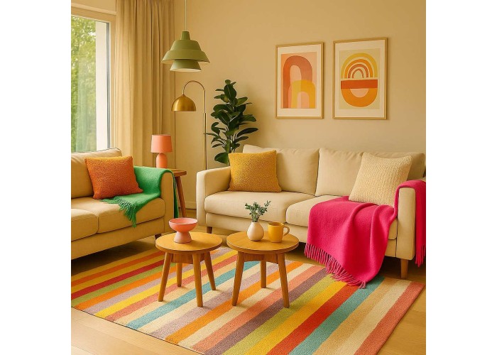 Ριχτάρι με κρόσσια ροζ 160x130εκ. Ριχτάρι με κρόσσια ροζ 160x130εκ.