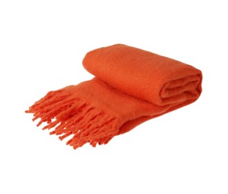 Ριχτάρι με κρόσσια πορτοκαλί 160x130εκ.