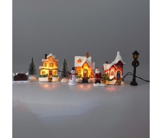 Χριστουγεννιάτικο χωριό LED 10 τεμαχίων Χριστουγεννιάτικο χωριό LED 10 τεμαχίων