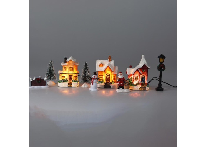 Χριστουγεννιάτικο χωριό LED 10 τεμαχίων Χριστουγεννιάτικο χωριό LED 10 τεμαχίων