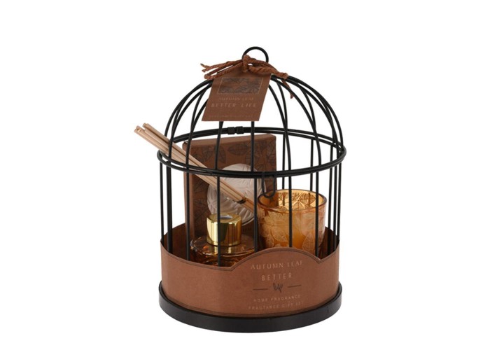 Αρωματικό Autumn Leaf σετ 5 τεμαχίων σε μεταλλικό κλουβί Ø14x20εκ. Αρωματικό Autumn Leaf σετ 5 τεμαχίων σε μεταλλικό κλουβί Ø14x20εκ.