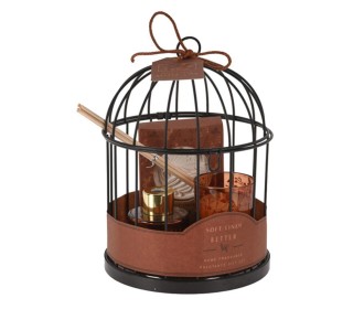 Αρωματικό Soft Linen σετ 5 τεμαχίων σε μεταλλικό κλουβί Ø14x20εκ.