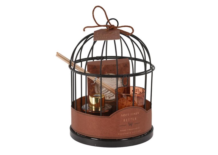 Αρωματικό Soft Linen σετ 5 τεμαχίων σε μεταλλικό κλουβί Ø14x20εκ. Αρωματικό Soft Linen σετ 5 τεμαχίων σε μεταλλικό κλουβί Ø14x20εκ.