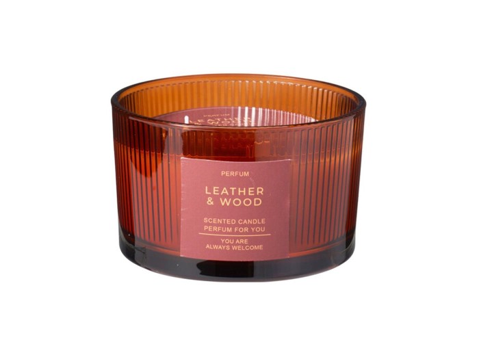 Αρωματικό κερί Leather - Wood 13x8εκ. Αρωματικό κερί Leather - Wood 13x8εκ.