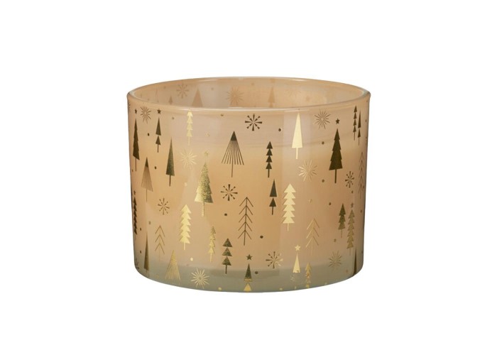 Αρωματικό κερί Χριστουγεννιάτικο Amber Wood 13x8εκ.