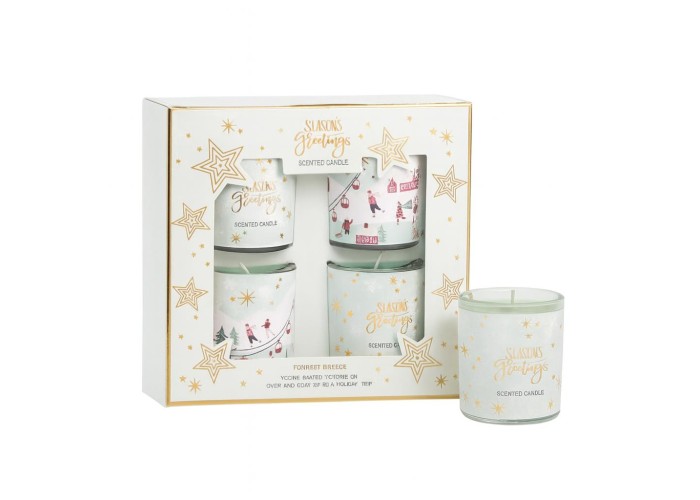 Αρωματικό κερί σετ 4 γυάλινα Forest Breeze 4,5×5,2εκ.