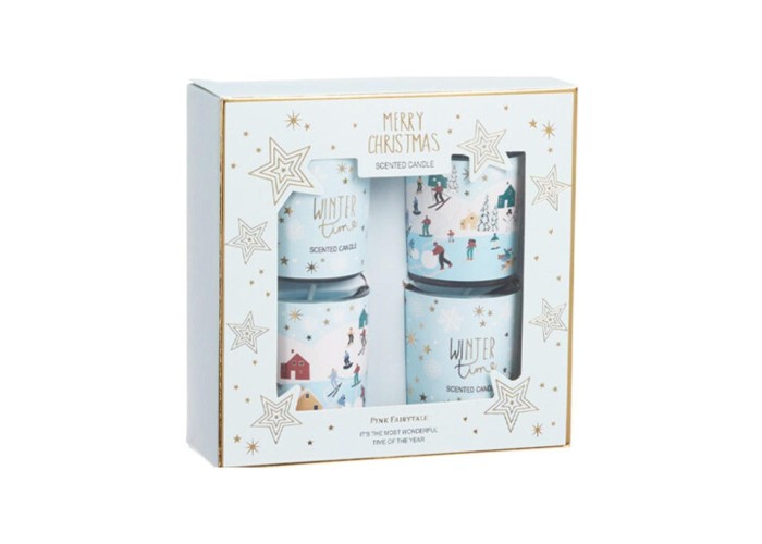 Αρωματικό κερί σετ 4 γυάλινα Fairytale 4,5×5,2εκ.