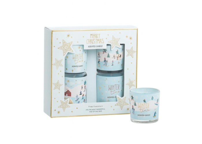 Αρωματικό κερί σετ 4 γυάλινα Fairytale 4,5×5,2εκ.