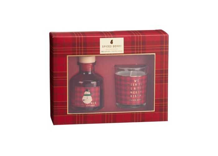 Σετ αρωματικό diffuser - κερί Χριστουγεννιάτικο Spiced Berry Σετ αρωματικό diffuser - κερί Χριστουγεννιάτικο Spiced Berry