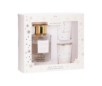 Σετ αρωματικό diffuser - 2 κεριά Χριστουγεννιάτικα Cozy Flannel Σετ αρωματικό diffuser - 2 κεριά Χριστουγεννιάτικα Cozy Flannel