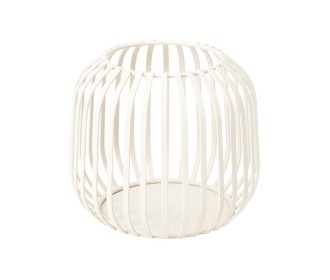 Κηροπήγιο μεταλλικό για ρεσώ λευκό 12,5x11,4εκ