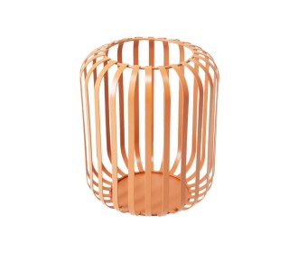 Φανάρι μεταλλικό για κεριά πορτοκαλί 16x18,5εκ