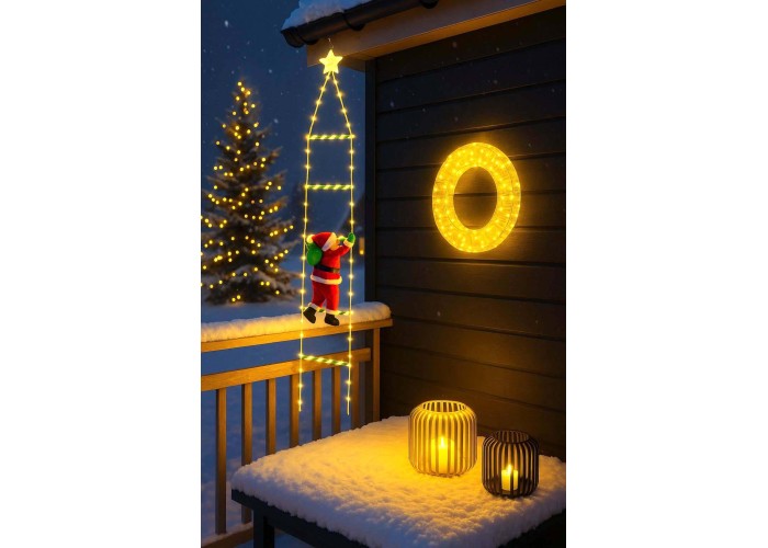 Στεφάνι φωτιστικό 960 LED θερμό λευκό Υ38×38×8εκ. Στεφάνι φωτιστικό 960 LED θερμό λευκό Υ38×38×8εκ.