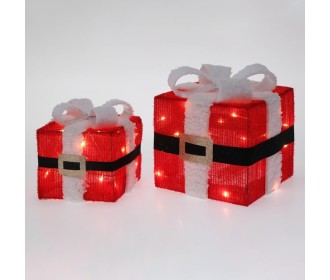 Διακοσμητικά χριστουγεννιάτικα δώρα LED 15×17εκ - 20×23εκ σετ 2 τεμ. Διακοσμητικά χριστουγεννιάτικα δώρα LED 15×17εκ - 20×23εκ σετ 2 τεμ.