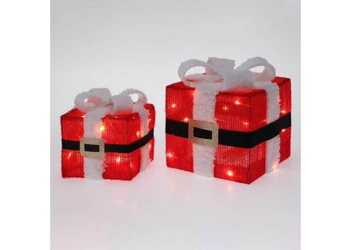 Διακοσμητικά χριστουγεννιάτικα δώρα LED 15×17εκ - 20×23εκ σετ 2 τεμ. Διακοσμητικά χριστουγεννιάτικα δώρα LED 15×17εκ - 20×23εκ σετ 2 τεμ.