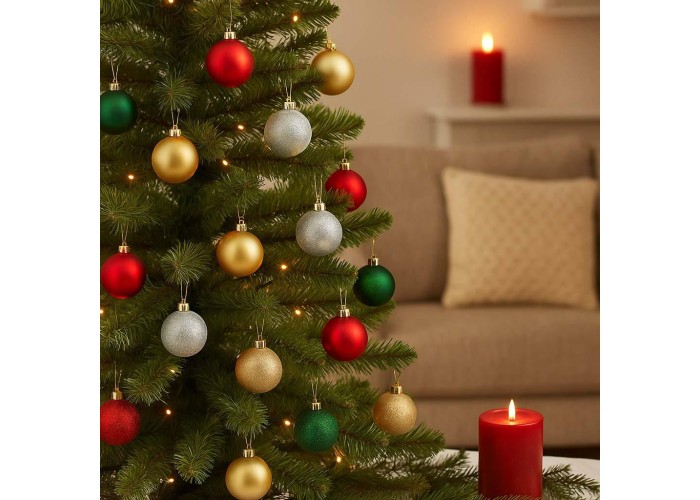 Σετ 20 χριστουγεννιάτικες γυάλινες μπάλες χρυσές Ø6εκ. Σετ 20 χριστουγεννιάτικες γυάλινες μπάλες χρυσές Ø6εκ.