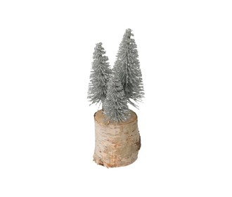 Χριστουγεννιάτικο διακοσμητικό δεντράκι ασημί 15εκ. Χριστουγεννιάτικο διακοσμητικό δεντράκι ασημί 15εκ.