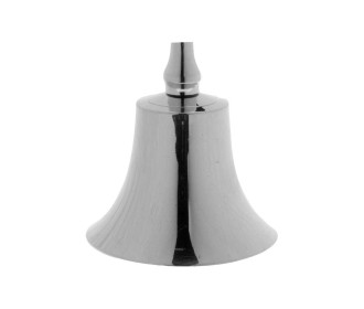 Μεταλλικό καμπανάκι αλουμινίου ασημί Υ11×Ø5,5 εκ.