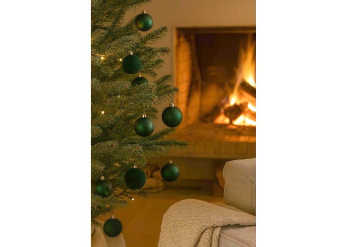 Σετ 16 χριστουγεννιάτικες μπάλες πράσινες Ø8εκ. Σετ 16 χριστουγεννιάτικες μπάλες πράσινες Ø8εκ.
