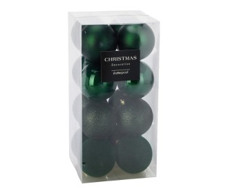 Σετ 16 χριστουγεννιάτικες μπάλες πράσινες Ø8εκ. Σετ 16 χριστουγεννιάτικες μπάλες πράσινες Ø8εκ.