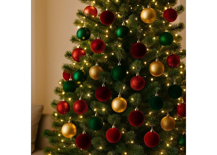 Σετ 16 χριστουγεννιάτικες μπάλες χρυσές Ø8εκ. Σετ 16 χριστουγεννιάτικες μπάλες χρυσές Ø8εκ.