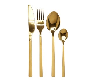 Μαχαιροπίρουνα ανοξείδωτα 16 τεμ. χρυσά