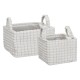 Καλάθια υφασμάτινα σετ 2τμχ λευκό κύβοι Καλάθια υφασμάτινα σετ 2τμχ λευκό κύβοι