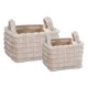 Καλάθια υφασμάτινα σετ 2τμχ μπεζ λωρίδες Καλάθια υφασμάτινα σετ 2τμχ μπεζ λωρίδες
