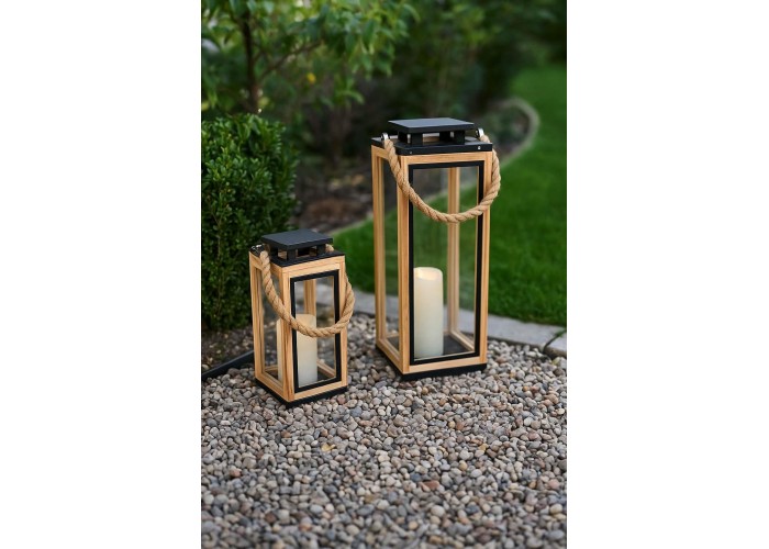 Φανάρια ξύλινα σετ 2 τμχ 32εκ. - 50εκ. Φανάρια ξύλινα σετ 2 τμχ 32εκ. - 50εκ.