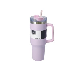 Θερμός ποτήρι 1200ml μωβ ανοξείδωτο με καλαμάκι Θερμός ποτήρι 1200ml μωβ ανοξείδωτο με καλαμάκι