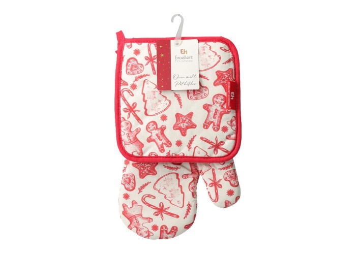 Γάντι - πιάστρα χριστουγεννιάτικα βαμβακερά κόκκινα Γάντι - πιάστρα χριστουγεννιάτικα βαμβακερά κόκκινα
