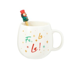 Κούπα 550ml με κουτάλι Fa La La πορσελάνη Κούπα 550ml με κουτάλι Fa La La πορσελάνη