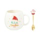 Κούπα 550ml με κουτάλι Christmas Coffee πορσελάνη Κούπα 550ml με κουτάλι Christmas Coffee πορσελάνη