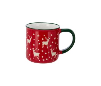 Κούπα stoneware 250ml χριστουγεννιάτικη Τάρανδοι