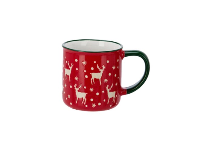 Κούπα stoneware 250ml χριστουγεννιάτικη Τάρανδοι Κούπα stoneware 250ml χριστουγεννιάτικη Τάρανδοι