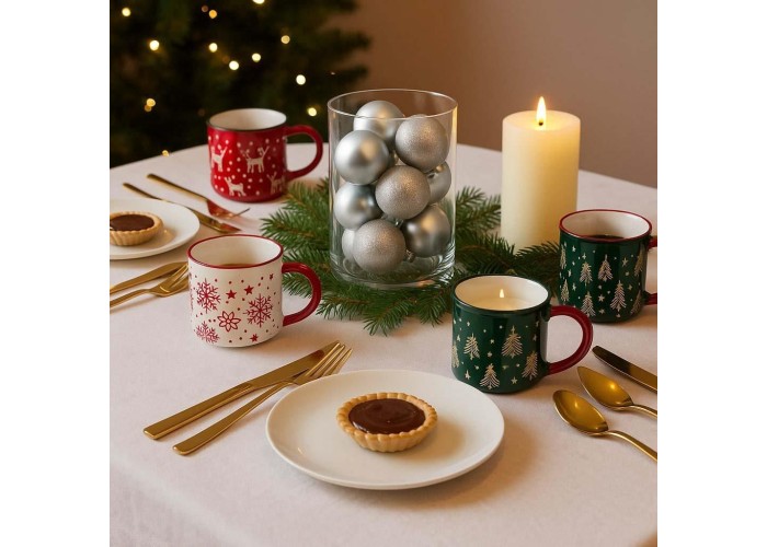 Κούπα stoneware 250ml χριστουγεννιάτικη Έλατο Κούπα stoneware 250ml χριστουγεννιάτικη Έλατο