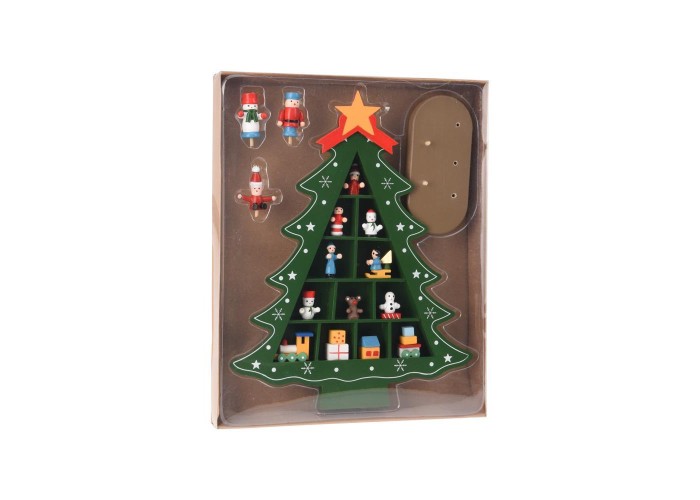 Χριστουγεννιάτικο δέντρο με κρεμαστά διακοσμητικά ξύλινο Υ30,5x23x6εκ. Χριστουγεννιάτικο δέντρο με κρεμαστά διακοσμητικά ξύλινο Υ30,5x23x6εκ.