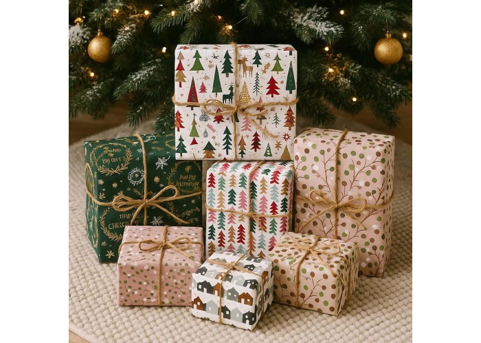 Χαρτί περιτυλίγματος ρολό 70x200εκ. Festive Joy 3 Χαρτί περιτυλίγματος ρολό 70x200εκ. Festive Joy 3