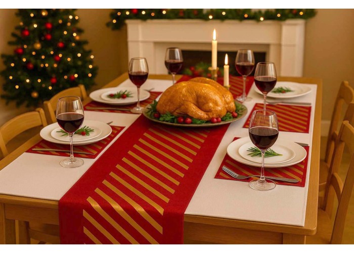 Διακοσμητικό ύφασμα ρολό Champagne Waves 150x28εκ. κόκκινο Διακοσμητικό ύφασμα ρολό Champagne Waves 150x28εκ. κόκκινο