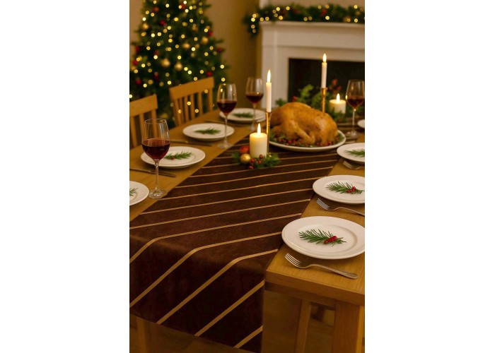 Διακοσμητικό ύφασμα ρολό Champagne Waves 150x28εκ. καφέ Διακοσμητικό ύφασμα ρολό Champagne Waves 150x28εκ. καφέ