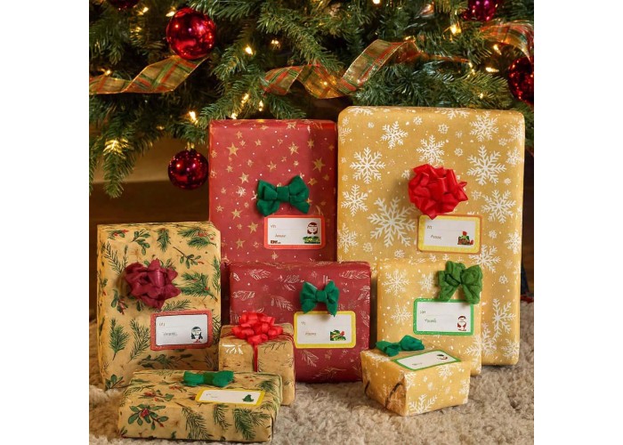 Χριστουγεννιάτικα αυτοκόλλητα ετικέτες δώρου Merry Gift Χριστουγεννιάτικα αυτοκόλλητα ετικέτες δώρου Merry Gift