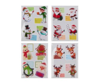 Χριστουγεννιάτικα αυτοκόλλητα 3D Holiday Friends μεγάλα Χριστουγεννιάτικα αυτοκόλλητα 3D Holiday Friends μεγάλα