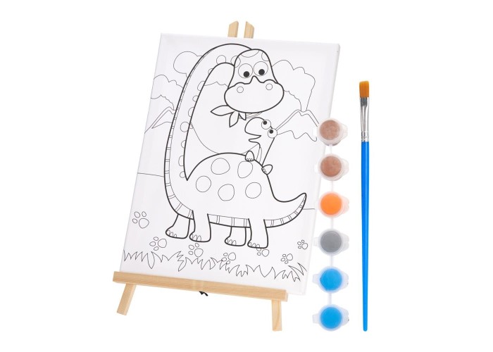 Καβαλέτο ξύλινο με τελάρο δεινόσαυρος 30×40εκ Καβαλέτο ξύλινο με τελάρο δεινόσαυρος 30×40εκ