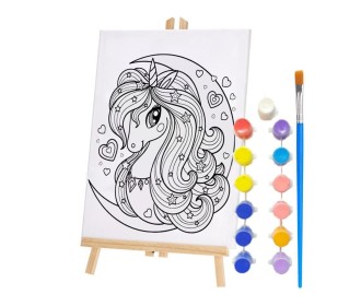 Καβαλέτο ξύλινο με τελάρο πόνυ 30×40εκ