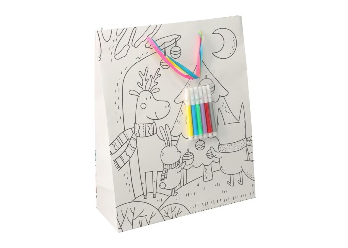 Τσάντα χριστουγεννιάτικη για ζωγραφική με 6 μαρκαδόρους Τάρανδος Υ23×18×10εκ. Τσάντα χριστουγεννιάτικη για ζωγραφική με 6 μαρκαδόρους Τάρανδος Υ23×18×10εκ.