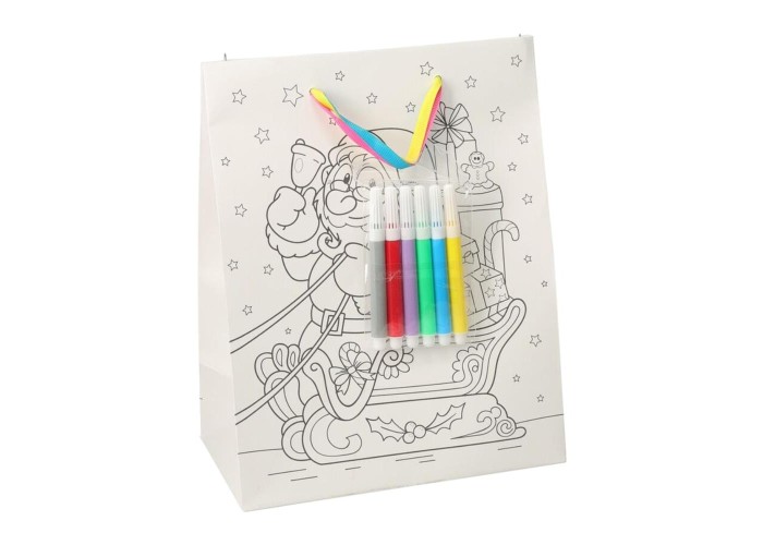 Τσάντα χριστουγεννιάτικη για ζωγραφική με 6 μαρκαδόρους Άγιος Βασίλης Υ23×18×10εκ. Τσάντα χριστουγεννιάτικη για ζωγραφική με 6 μαρκαδόρους Άγιος Βασίλης Υ23×18×10εκ.